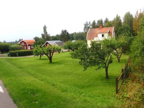 Fruit Trees, Barn Red and Light Yellow homes.